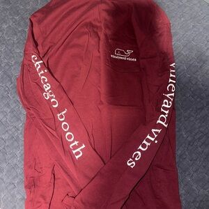 Vineyard Vines Maroon Chicago Booth long sleeve